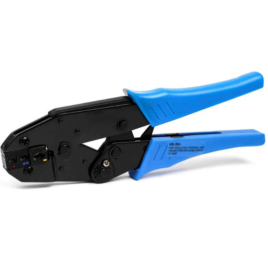 HS-30J professional insulated wire terminal connector ratchet crimper, wire crimping tool, crimping pliers 20-10AWG (0.5-6mm ²）