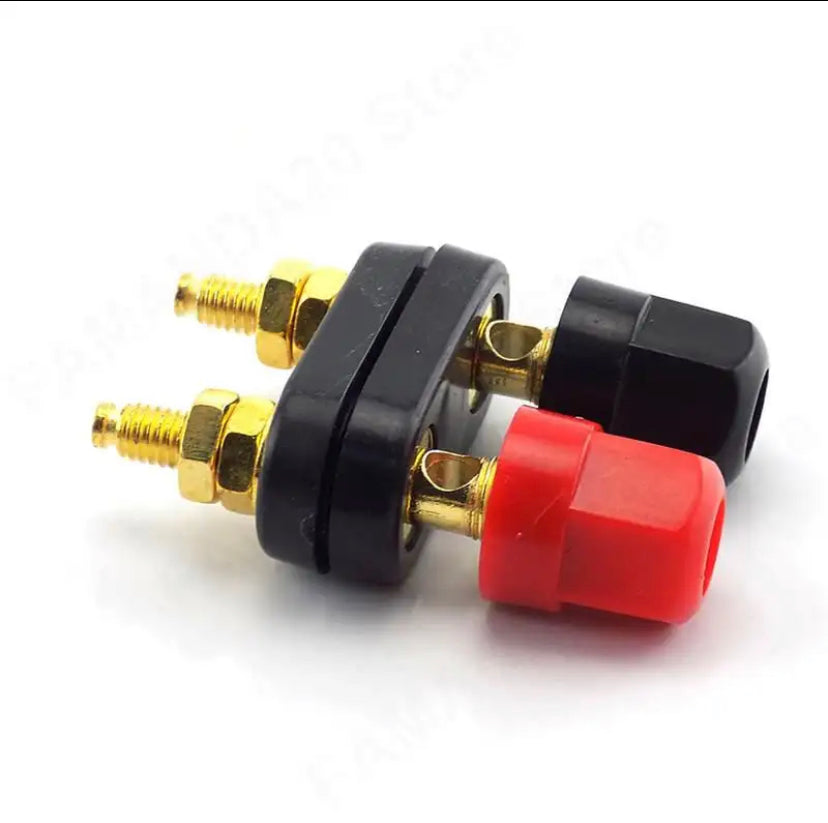 1PC Banana plugs Jack Socket Couple Terminals DIY Connectors Red Black Connector Amplifier Terminal Binding Post Speaker