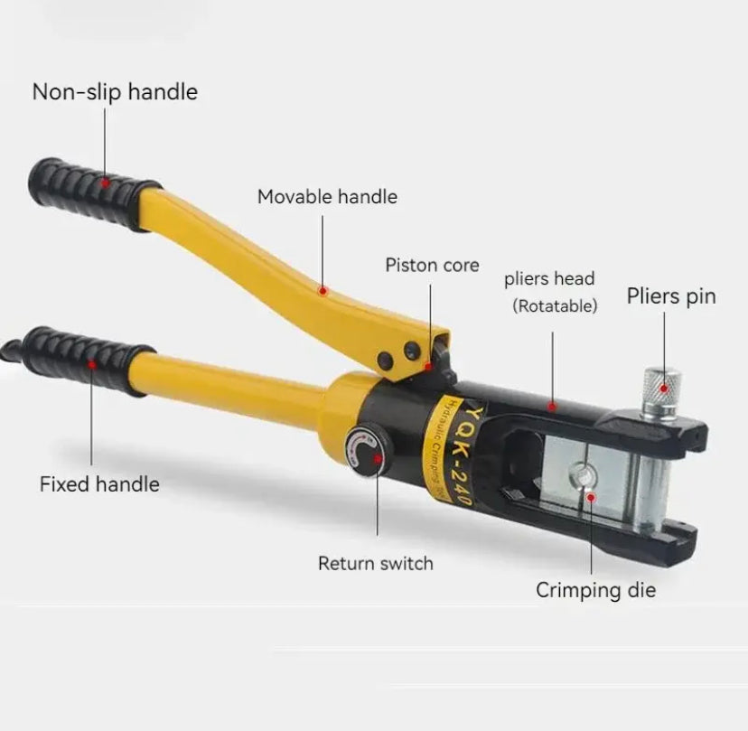 Electrician Multifunctional  Manual Pressure Hydraulic Tool Crimping Pliers Cable Lug Copper Aluminum Manual Hydraulic Pliers