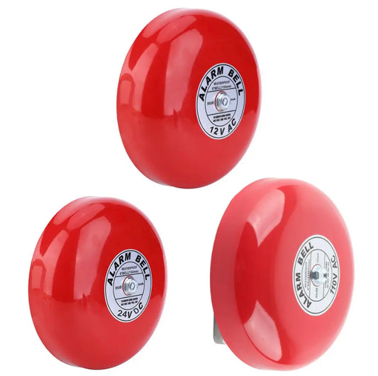 Alarm Bell AC220V 60mA 150mm 200mm 50/60Hz 95dB Red Fire Alarm Bell Industrial Building Elevator Alarm Bell