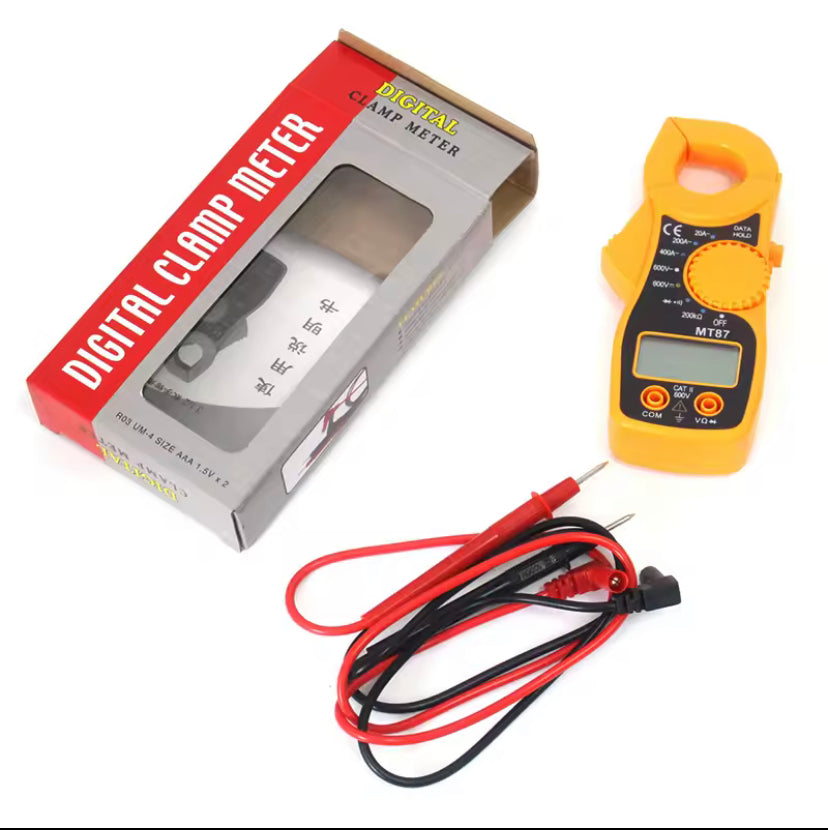 MT-87 Mini LCD Digital Clamp Multimeter AC/DC Current Voltage Resistance Capacitance Diode Tester Multi-tool  Meter Test Line