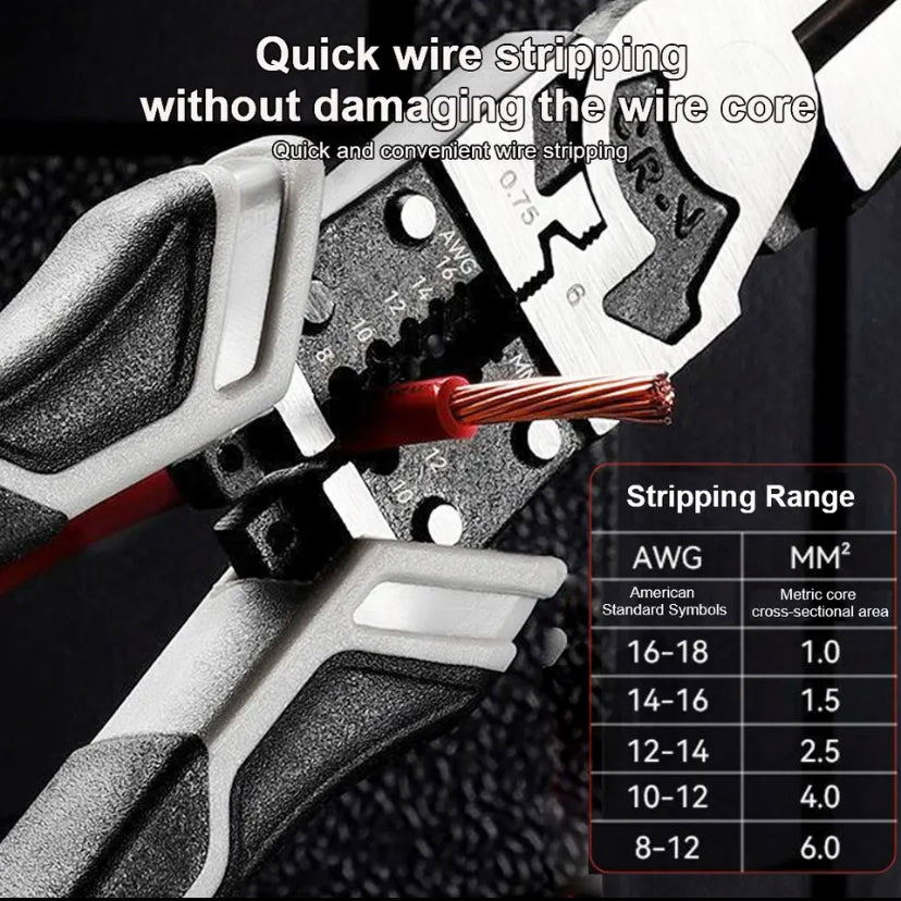 Diagonal Pliers Needle Nose Pliers Hardware Hand Tools Multifunctional Crimping Stripping Pliers Wire Cutters Electrician Pliers