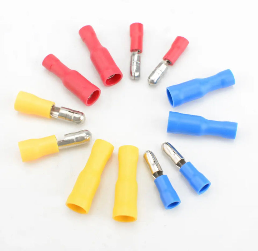 Assorted Female Male Bullet Butt Connector Insulated Crimp Wire Terminals Quick Splice Wiring Cable Plug for 22~10AWG