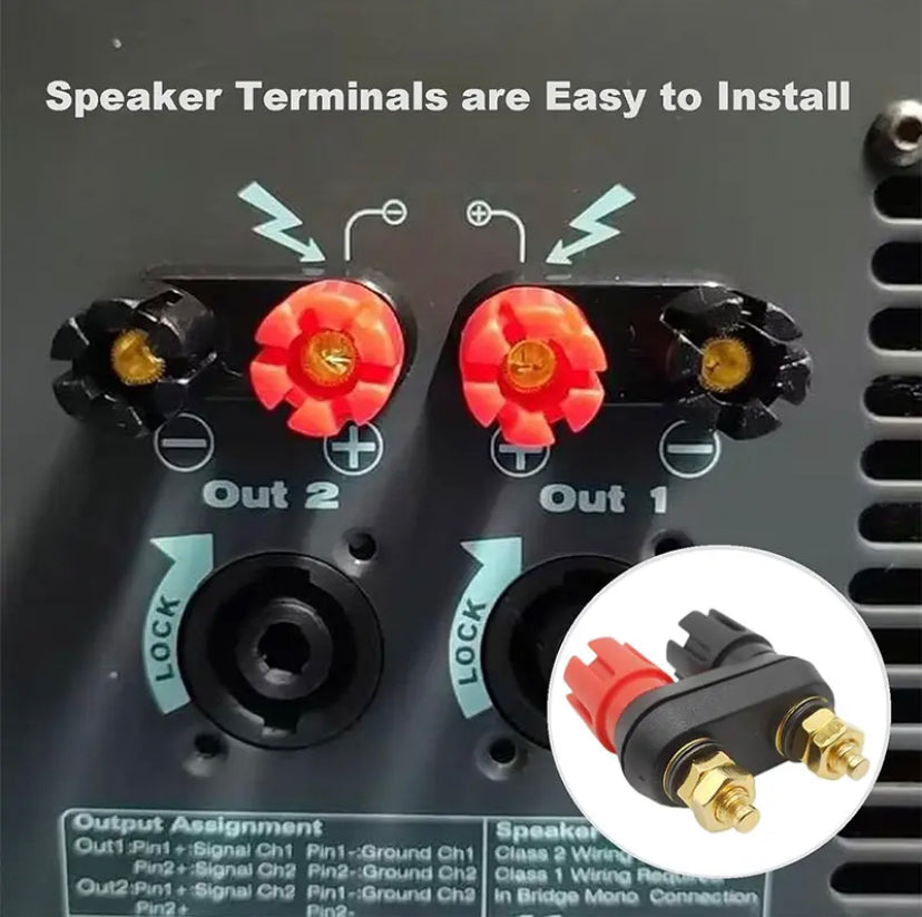 1PC Banana plugs Jack Socket Couple Terminals DIY Connectors Red Black Connector Amplifier Terminal Binding Post Speaker