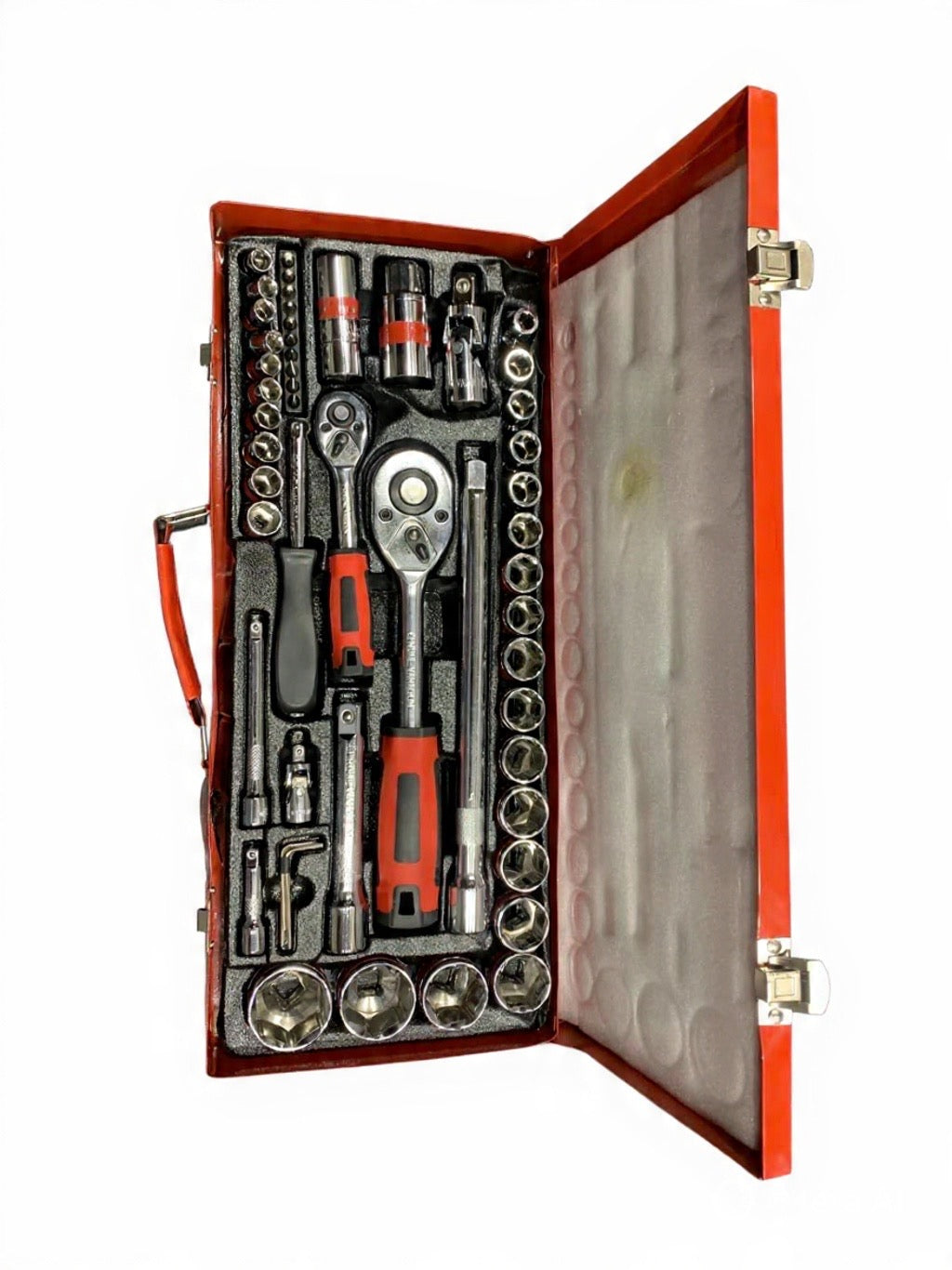 PRIDE 52PCS Professional Drive Socket Socket Set, 1/4-Inch & 1/2-Inch Metric Socket and Ratchet Wrench Set with Extension Bar, Upgrade Compact Tool Set