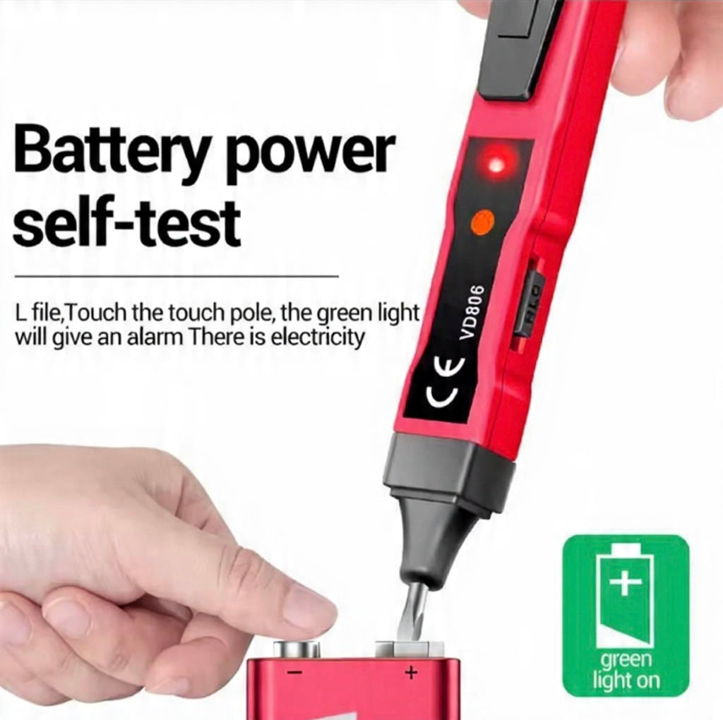 Non-contact AC Voltage Tester Pen AC 70-250V DC 250V Portable NCV Detector with Sound Light Dual Alarm, Zero/ Live Wire Recognit