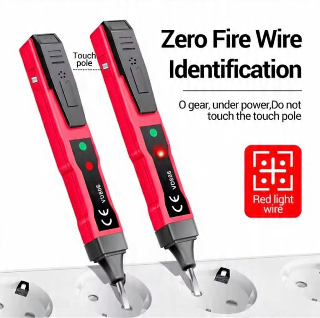 Non-contact AC Voltage Tester Pen AC 70-250V DC 250V Portable NCV Detector with Sound Light Dual Alarm, Zero/ Live Wire Recognit