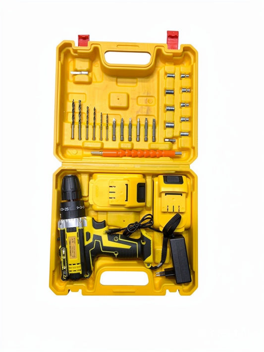 Cordless Lithium Electric Drill  Electric Screwdriver  Hand Electric Drill  Electric Tool Set  Multifunctional Accessory Box Packaging
