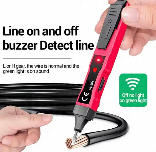 Non-contact AC Voltage Tester Pen AC 70-250V DC 250V Portable NCV Detector with Sound Light Dual Alarm, Zero/ Live Wire Recognit