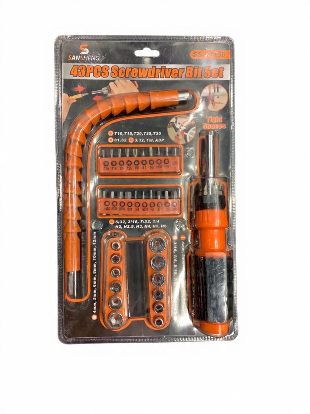 43PCS Screwdriver Bit Set multi-function screwdriver set - precision repair tool, cross/square head for home/electronic/automatic maintenance