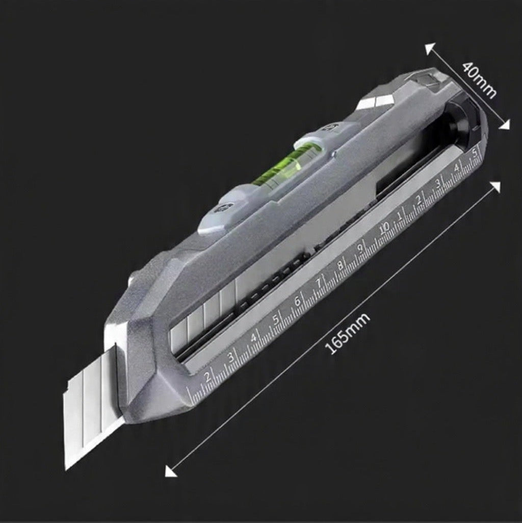 Multifunctional Utility Knife with Ruler and Level High Quality Cutting Tool Heavy-Duty All Steel Thickened Wallpaper Knife
