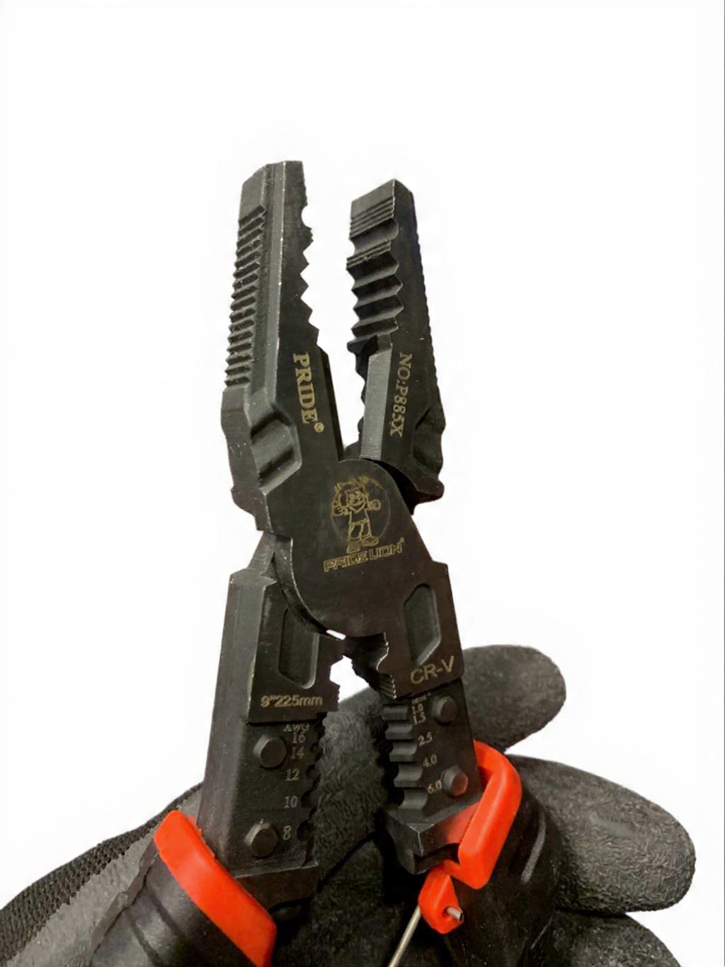 PRIDE 9 Inch CRV Material Wire Pliers Sharp Large Opening Stripping Pliers Industrial Grade Multifunctional Hardware Manual Tools