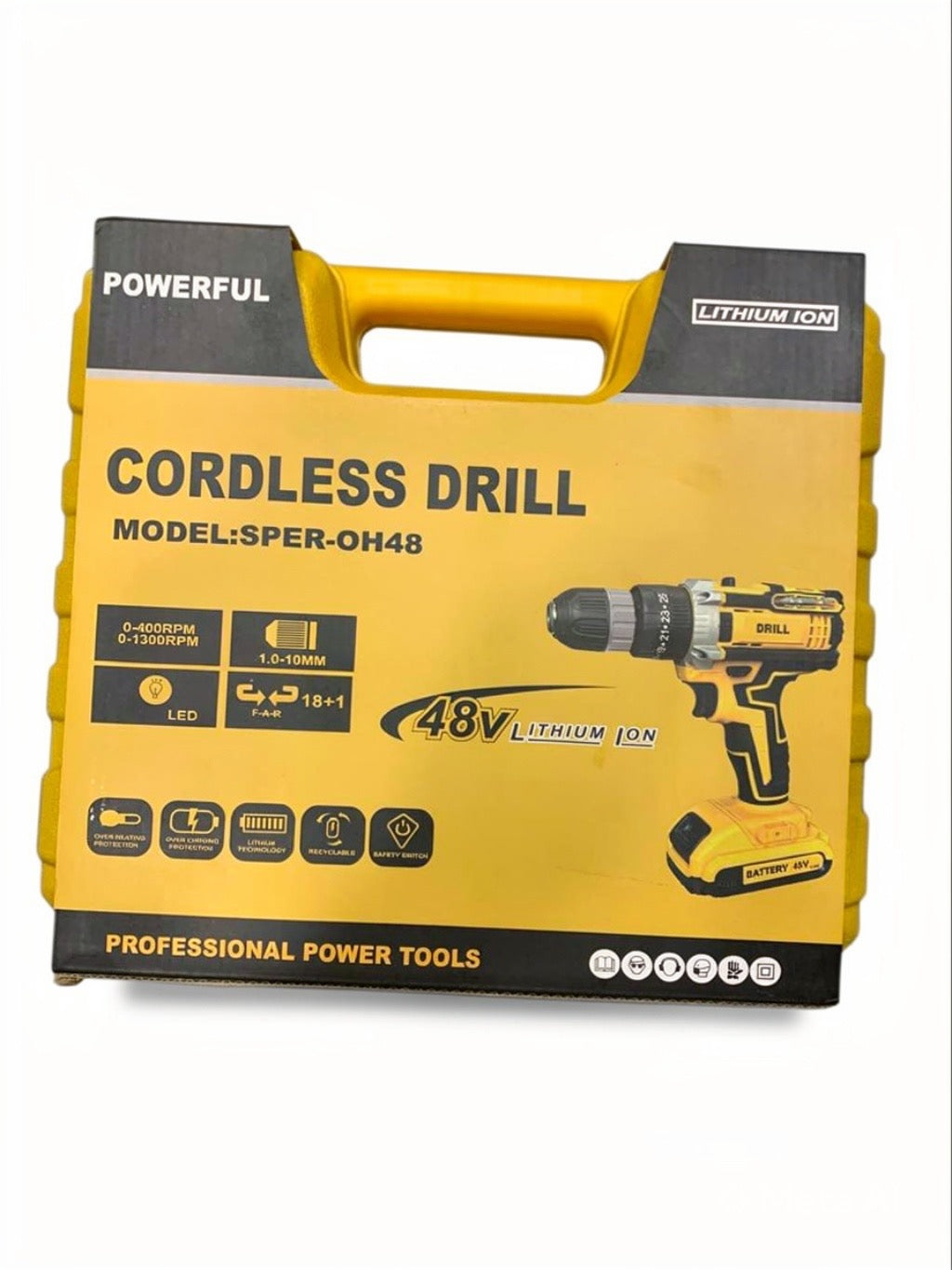 Cordless Lithium Electric Drill  Electric Screwdriver  Hand Electric Drill  Electric Tool Set  Multifunctional Accessory Box Packaging