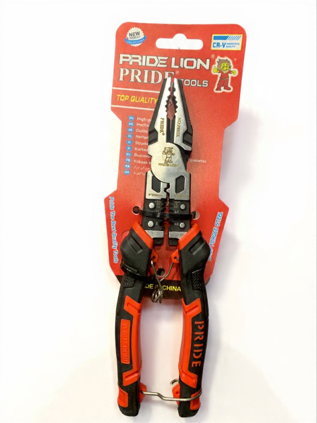 PRIDE 9 Inch CRV Material Wire Pliers Sharp Large Opening Stripping Pliers Industrial Grade Multifunctional Hardware Manual Tools