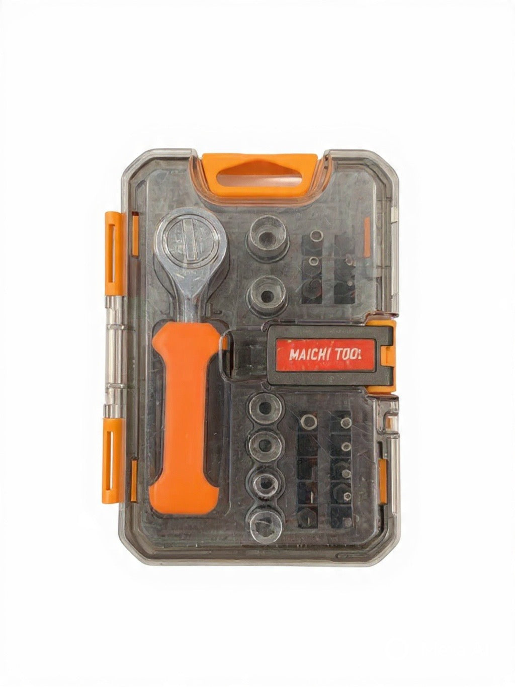 23 in 1 Ratchet Socket Precision Bit Set,with 1/4-Inch Drive High Torque Offset Reversible Mini Ratcheting Offset Screwdriver,for Home DIY,Bike,Electronic Product Repair Maintenance