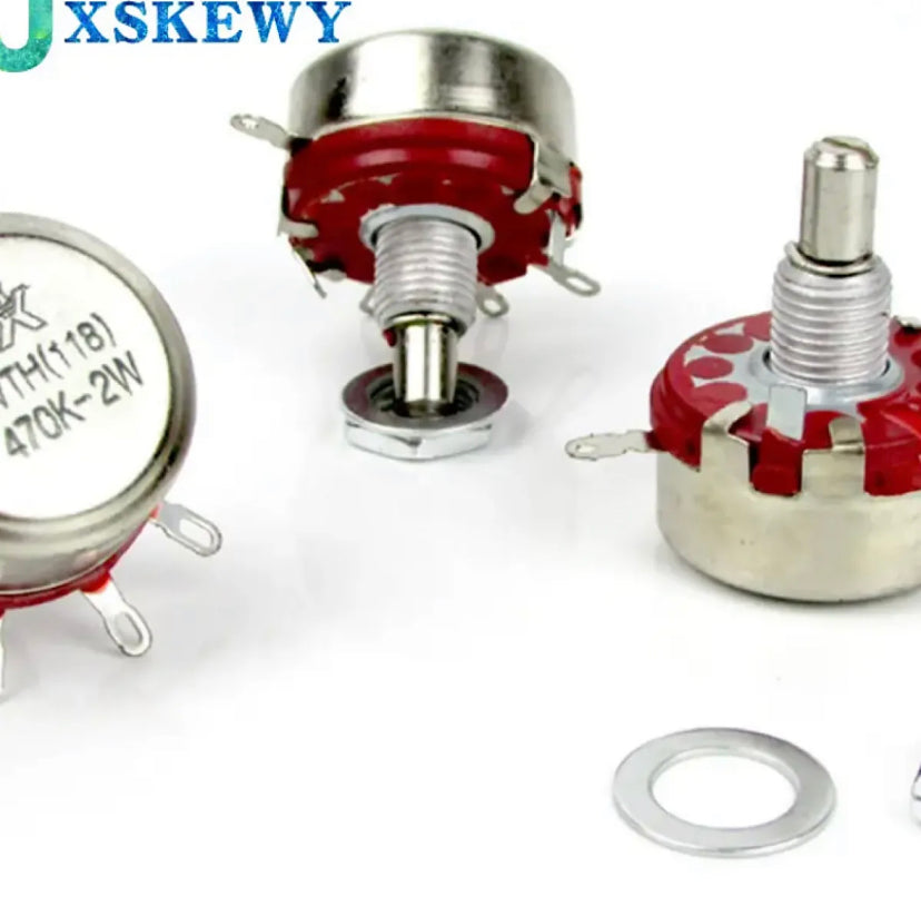 WTH118 2W 1A Potentiometer 1K 2.2K 4.7K 10K 22K 47K 100K 470K 1M WTH118-2W Round Shaft Carbon Rotary Taper Potentiometer