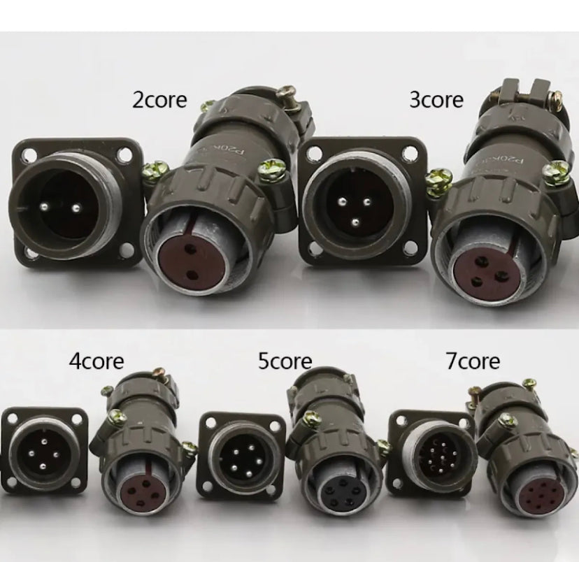 Aviation plug socket round connector P20 series 2.3.4.5.7core diameter 20MM aviation plug