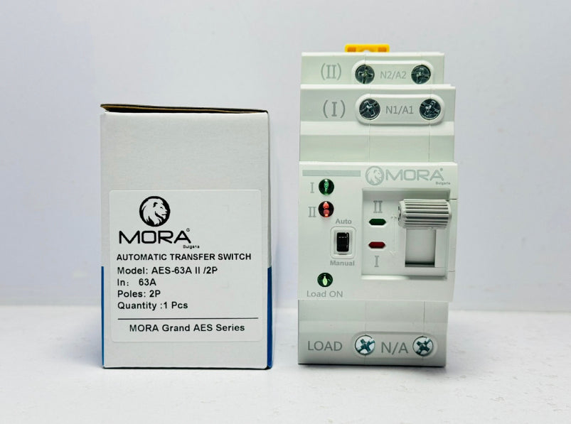Din Rail 2P ATS Dual Power Automatic Transfer Switch Electrical Selector Switches Uninterrupted Power 110V 220V 63A