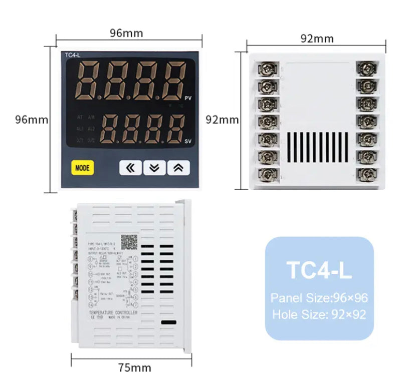 TC4 Series Intelligent Digital Display Temperature Controller Universal Input Double Output AC85-265V PID Control Thermostat