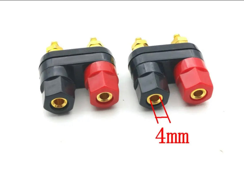 1PC Banana plugs Jack Socket Couple Terminals DIY Connectors Red Black Connector Amplifier Terminal Binding Post Speaker