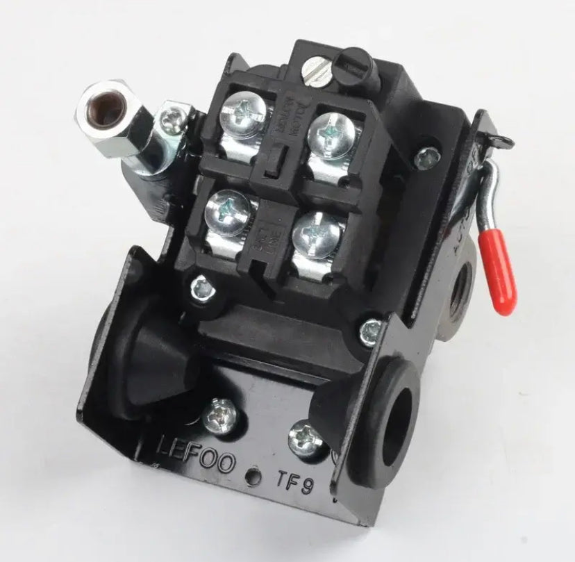 air compressor pressure switch horizontal handle four-way controller