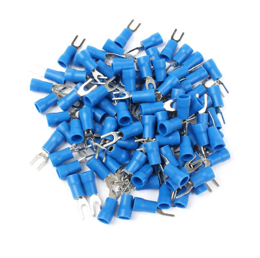 (2.5mm U type) SV2-3 Small Blue Furcate Pre-insulating Terminal(Type TO) Cold pressed terminals/Cable Connector/Wire Connector