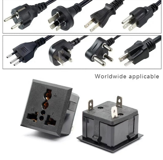 1pcsFactory supply AC Universal socket power inlet PDU/UPS model 13A Multifunctional power with security door outlet EU/UK/AU/US