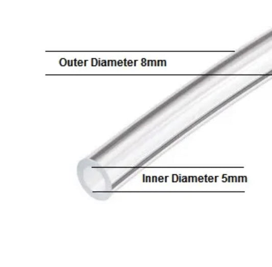 Pneumatic Hose 8mm OD 5mm ID Transparent Polyurethane PU Tubing Air Compressor Pipe