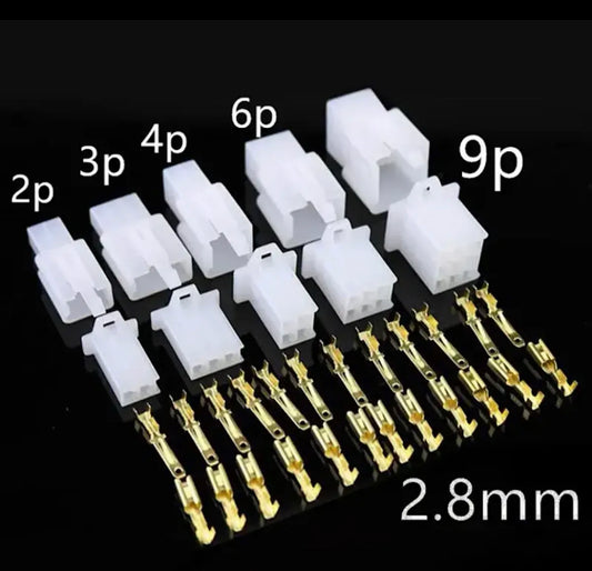 2.8mm 2/3/4/6/9 pin Automotive 2.8 Electrical wire Connector Male Female cable terminal plug Kits Motorcycle ebike car