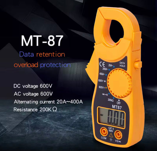 MT-87 Mini LCD Digital Clamp Multimeter AC/DC Current Voltage Resistance Capacitance Diode Tester Multi-tool  Meter Test Line