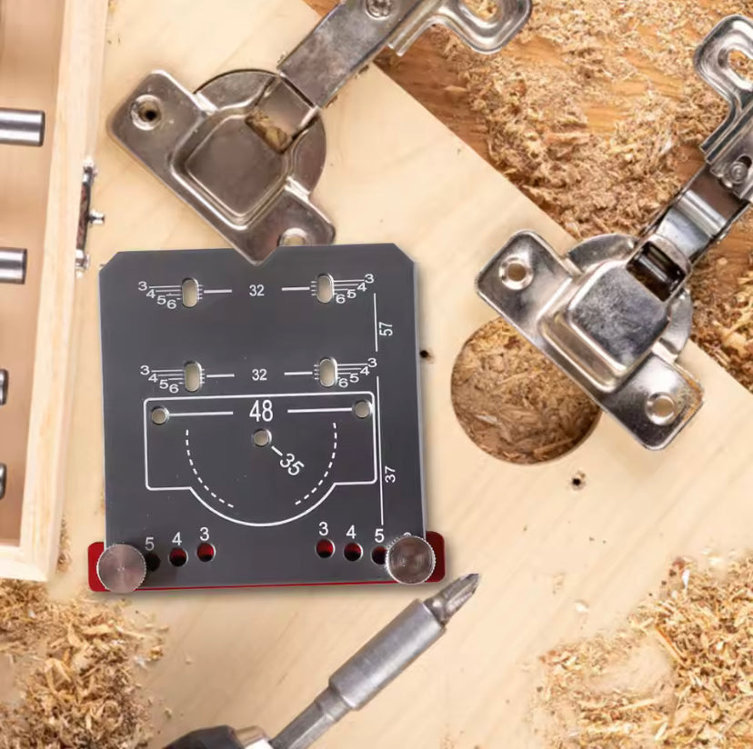 35mm Hinge Locator and Limit Frame Cabinet Door Hinge Jig Cabinet Hardware Jig Marking Template for Fast Accurate Drilling