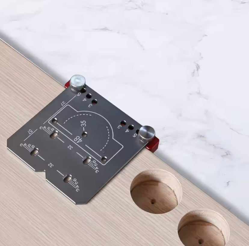 35mm Hinge Locator and Limit Frame Cabinet Door Hinge Jig Cabinet Hardware Jig Marking Template for Fast Accurate Drilling