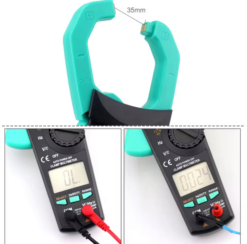 VC902 Multimeter Digital Ac Clamp Meter Ac Current True Rms Auto Ncv Digital Multimeter Clamp Meter Auto Range Ammeter