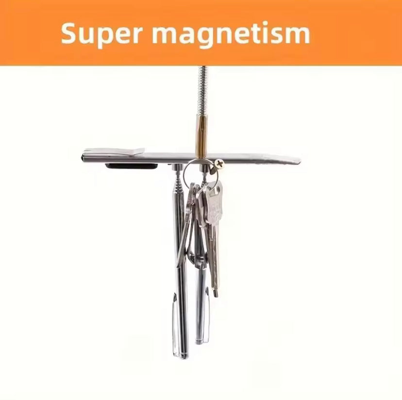2PCS Strong Magnetic Pick Up Tool Flexible Magnet Spring Grip Grabber Hand Tools for Picking Up Nut Bolt Adjustable Pickup Rod Stick