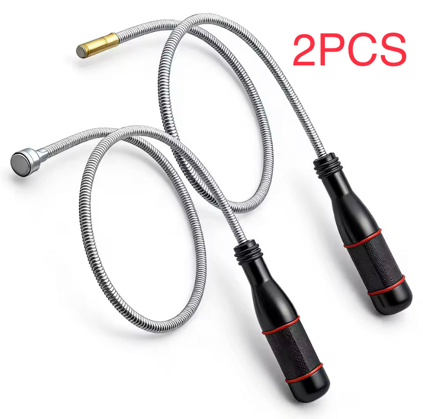 2PCS Strong Magnetic Pick Up Tool Flexible Magnet Spring Grip Grabber Hand Tools for Picking Up Nut Bolt Adjustable Pickup Rod Stick