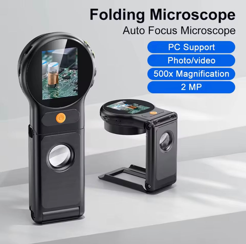 2-in-1 Handheld USB Digital Microscope 1000X Coin Microscope 2.8inch  Portable MicroCam for PC, Electronics Repair and Hobbyist