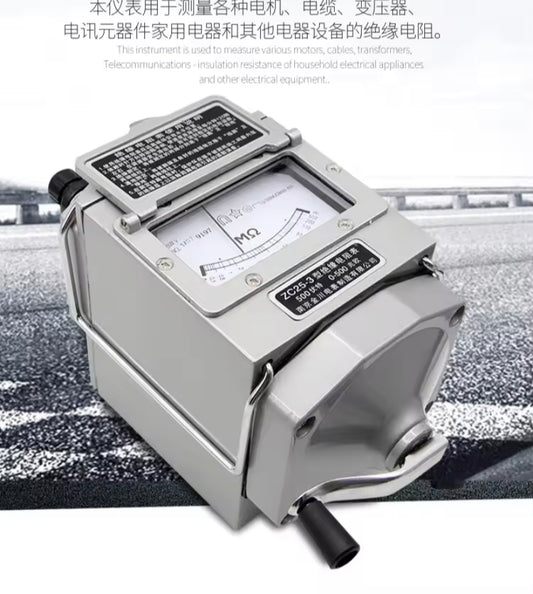 500V 1000V 2500V Insulation Resistance Tester ZC25-3 ZC25-4 ZC11D-10 Megameter Megohm Tester Ground Resistance Megohmmeter