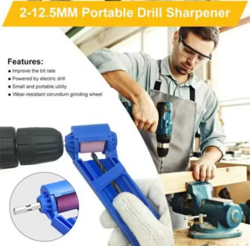 Portable Drill Bit Sharpener With Grinding Wheel For Quick And Easy Sharpening Of Nail Drill Bits, Sharp And Ready