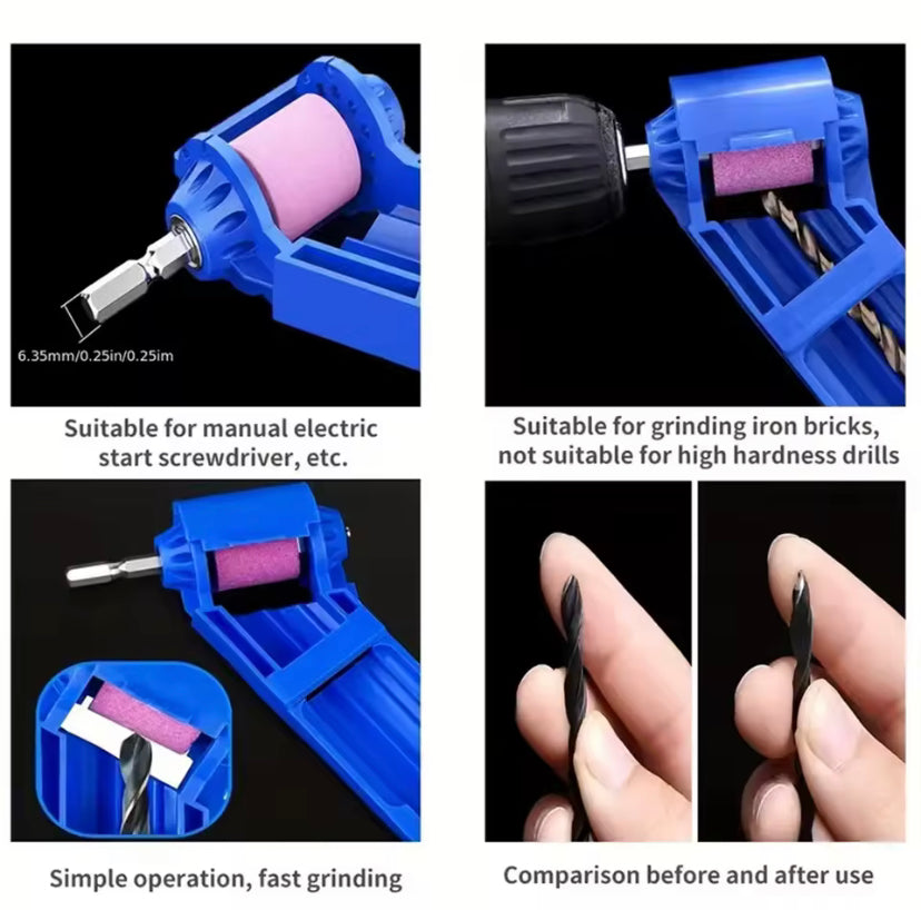 Portable Drill Bit Sharpener With Grinding Wheel For Quick And Easy Sharpening Of Nail Drill Bits, Sharp And Ready