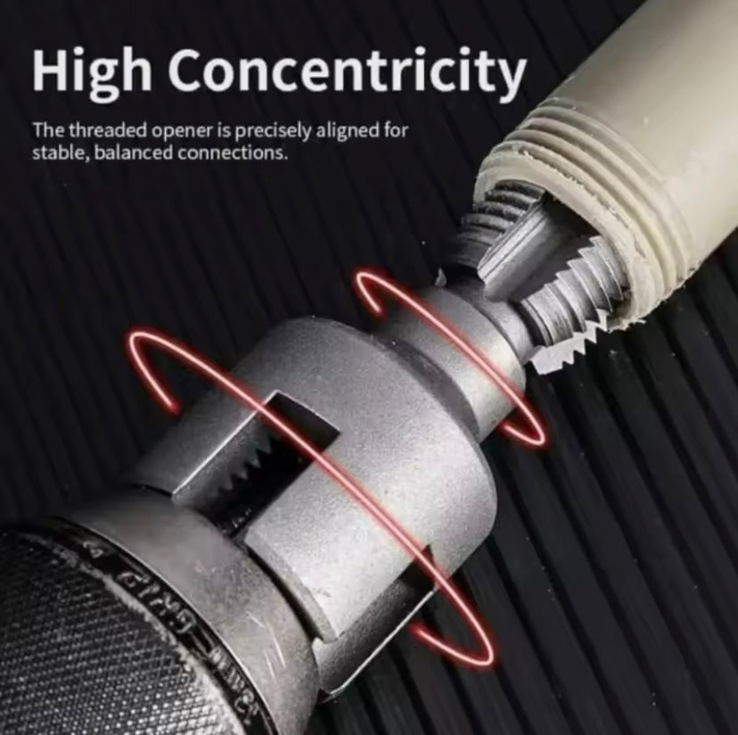 3PCS Pipe Thread Cutting Tool For 1/2 and 3/8 inch  Integrated Internal & External Pipe Threading Tool Electric Drill Compatible PVC Pipe Threader Kit
