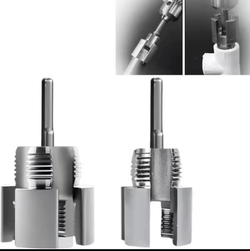 3PCS Pipe Thread Cutting Tool For 1/2 and 3/8 inch  Integrated Internal & External Pipe Threading Tool Electric Drill Compatible PVC Pipe Threader Kit