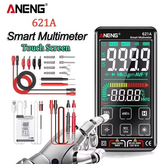 ANENG 621A Digital Touch Screen Multimeter 9999 Count Digital Rechargeable Diode NCV Sensing Multimetro Tester Tools