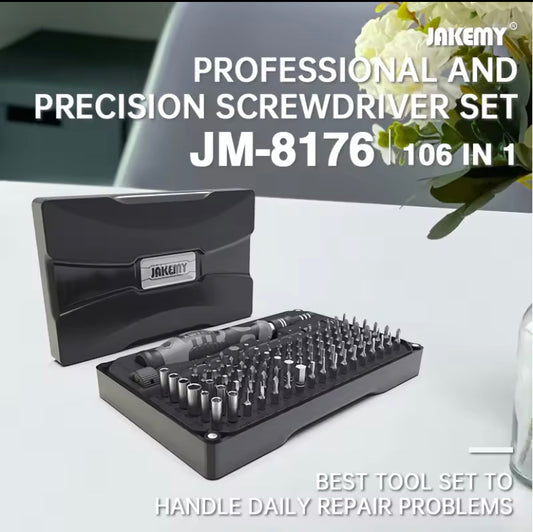 JAKEMY JM-8177 Precision Screwdriver Set Magnetic Bits Aluminum Alloy Handle Screw Driver for iPhone Computer Repair Tools