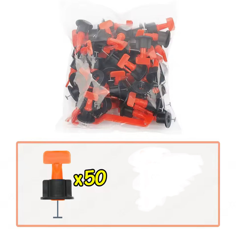 51-204Pcs Floor Tile Leveling System Clips Spacers Porcelain Ceramic Leveler Kit For Tile Laying Wall Fixing Construction Tools