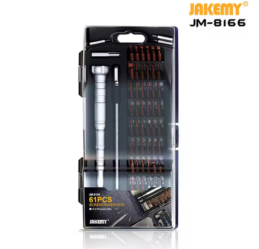 JAKEMY JM-8166 61-IN-1 Magnetic Screwdriver Set Precision Phillips Torx Screw Driver Bits for Phone PC Glasses Repair Hand Tools