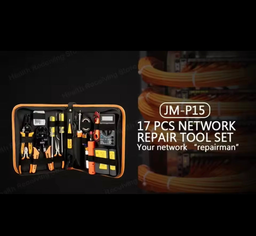 JM-P15 Electricians Network Screwdriver, DIY Repair Tool Set, Electrical Tool Kit, Soldering Iron Kit, Wholesale