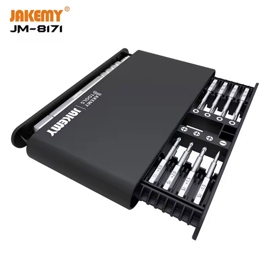 JAKEMY JM-8171 Precision Screwdriver Set Torx Bit Aluminum Alloy Handle Magnetic Screw Driver for Smart Phone PC Repair Tools