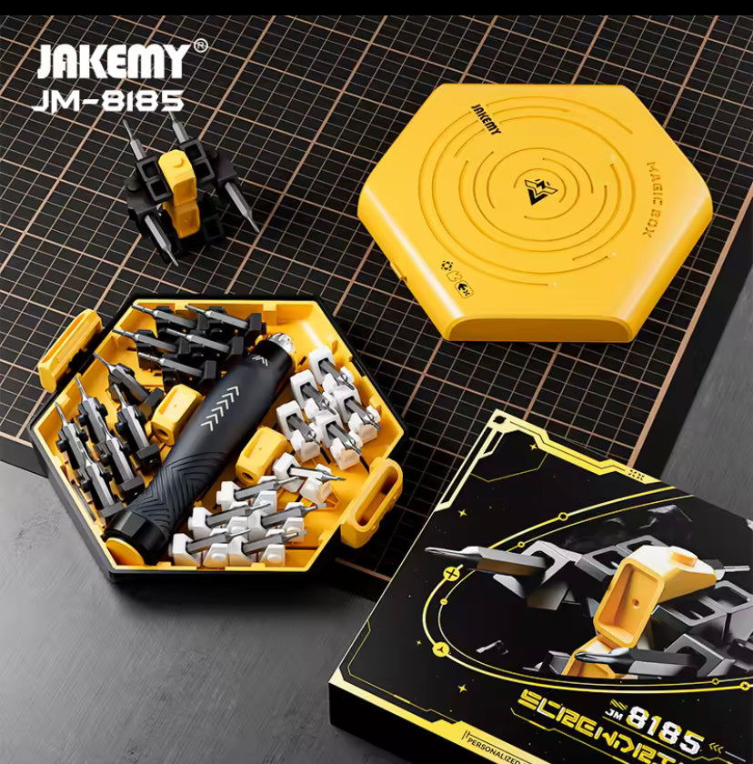 JAKEMY JM-8185 Precision Screwdriver Set Magnetic CR-V Bits for Mobile Phone Tablet Computer Repair Hand Tools