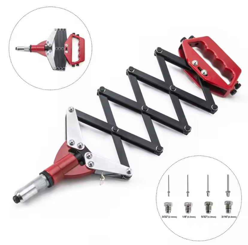 Heavy Duty Aluminium Tong Folding Riveting Hand Tool Rivet Gun Nut Hand Riveter
