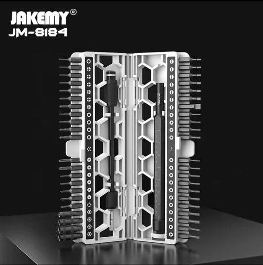 JAKEMY jm-8184 Precision Screwdriver Set Portable Magnetic Screw Driver Hex Phillips Bits for iPhone Android Phone Laptop Repair Tools